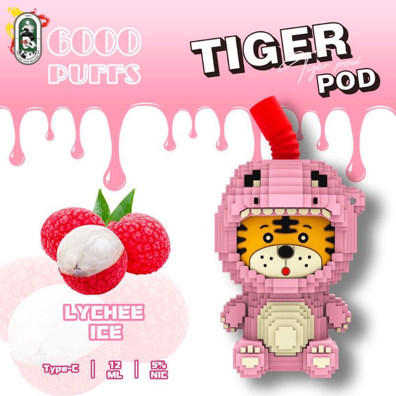  Pod dùng 1 lần Tiger 6000 hơi vị Xoài Lạnh chính hãng 