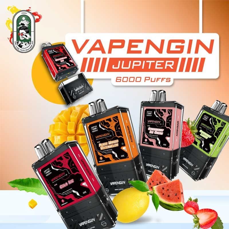  Đầu Pod Vapengin Jupiter 6000 hơi Xoài Vải 50MG Chính Hãng 