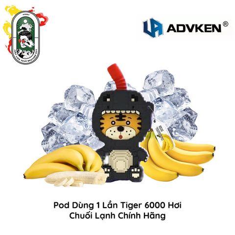 Pod Dùng 1 Lần Tiger 6000 Hơi Chính Hãng, Pod Dùng 1 Lần Giá Rẻ