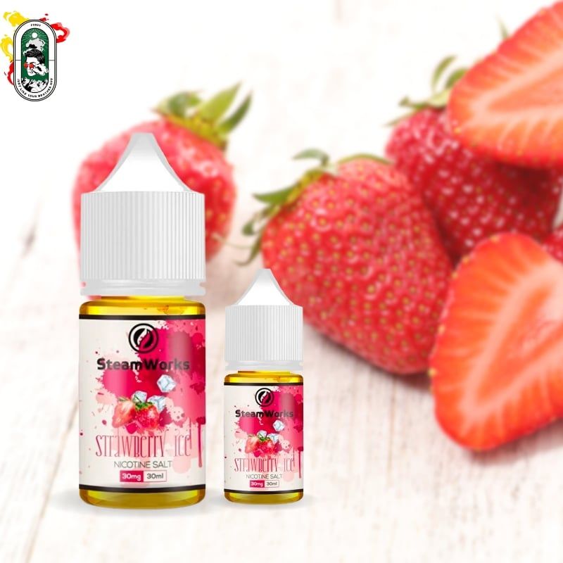  Tinh Dầu Vape Steamworks Salt Nic Dâu Lạnh 30ml Chính Hãng 