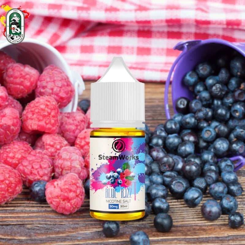  Tinh Dầu Vape Steamworks Salt Nic Việt Quất Mâm Xôi 30ml Chính Hãng 