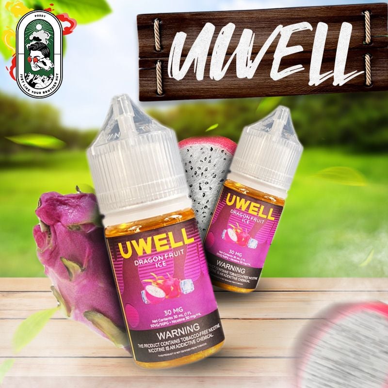  Tinh Dầu Vape Uwell Salt Nic Thanh Long Lạnh 30ml Chính Hãng 