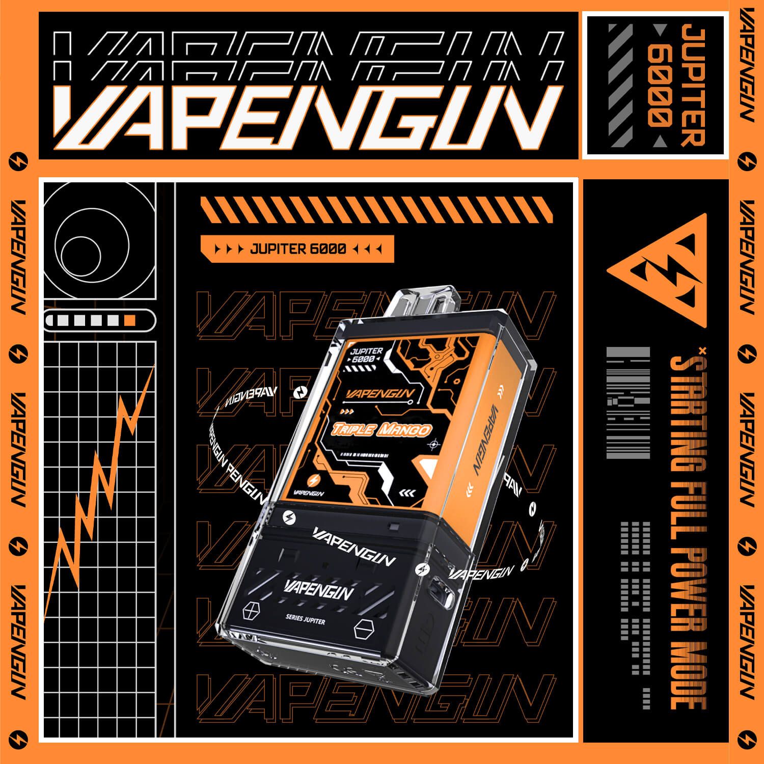 Pod 1 Lần 6000 Hơi Vapengin Jupiter Caramel Popcorn 50MG Chính Hãng