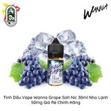  Tinh Dầu Vape Thái Wanna Grape Salt Nic Nho Lạnh 30ml Chính Hãng 