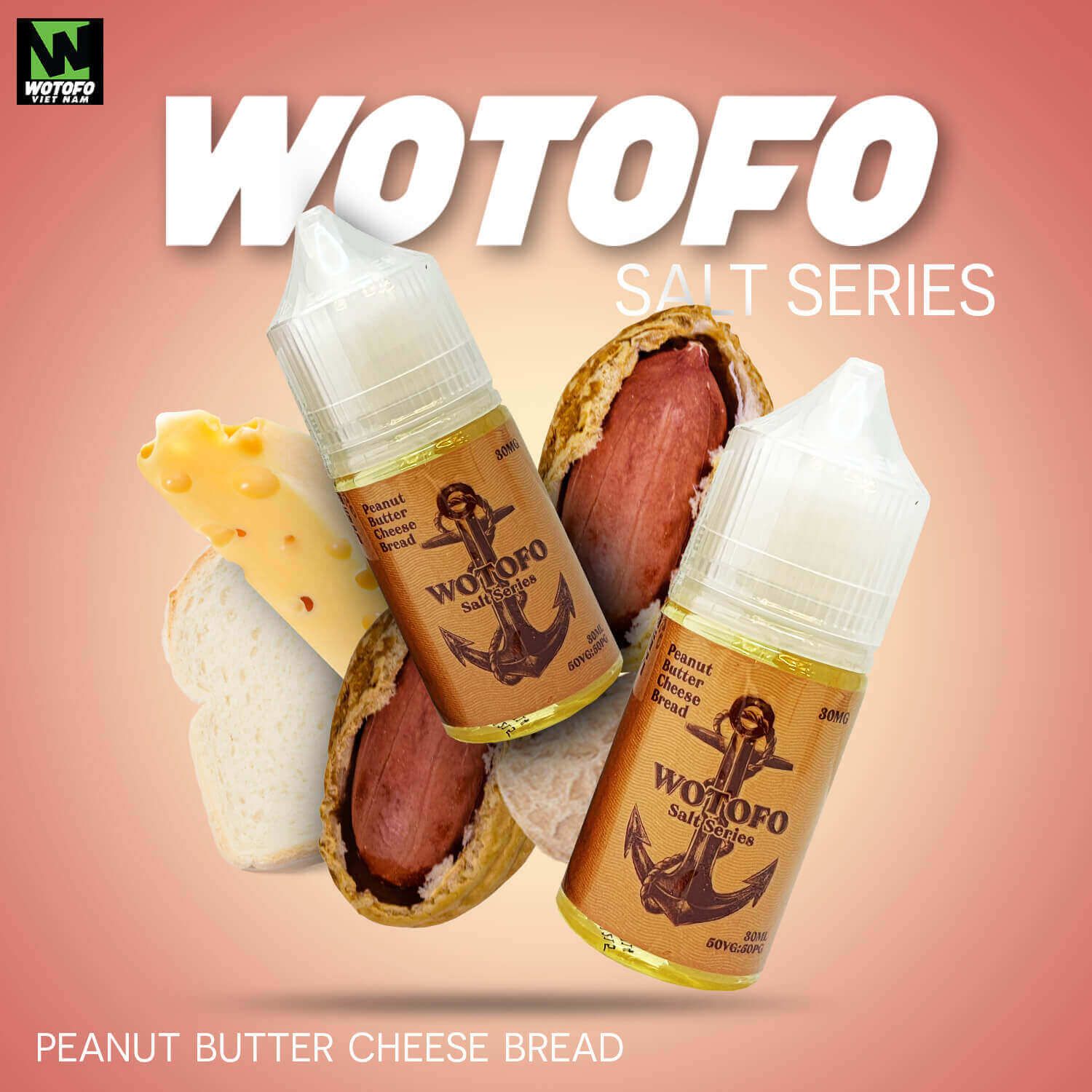  Tinh dầu vape Wotofo Salt Nic Bánh Mì Bơ Đậu Phộng 30ml 30mg Chính Hãng 