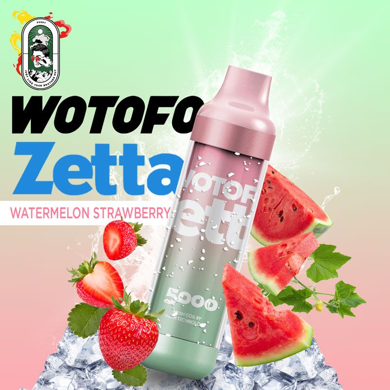  Pod Dùng 1 Lần Wotofo Zetta 5000 Hơi Vị Dưa Hấu Dâu Tây Chính Hãng 