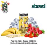  Pod Dùng 1 Lần Zbood 8000 hơi Chuối Dâu Chính Hãng 