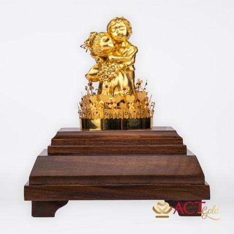 Quà tặng Cô Dâu Chú Rể dát vàng 24k ACT GOLD ISO 9001:2015
