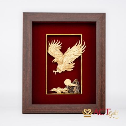 Tranh Đại Bàng dát vàng 24k ACT GOLD ISO 9001:2015