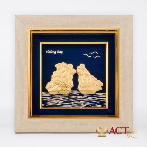Tranh Vịnh Hạ Long dát vàng 24k ACT GOLD ISO 9001:2015