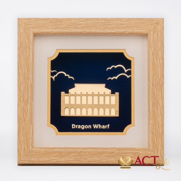 Tranh Bến Cảng Nhà Rồng dát vàng 24k ACT GOLD ISO 9001:2015