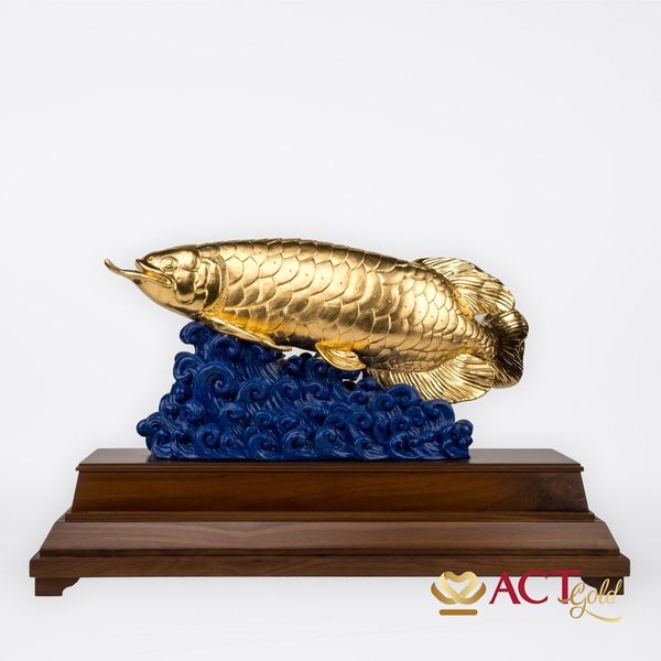 Quà tặng Cá Rồng dát vàng 24k ACT GOLD ISO 9001:2015 (Mẫu 3)