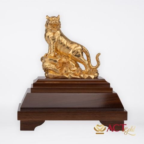 Quà tặng Hổ Phú Quý dát vàng 24k ACT GOLD ISO 9001:2015(Mẫu 1)