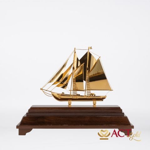 Quà tặng Thuyền Buồm Mạ Vàng 24k ACT GOLD ISO 9001:2015 (Mẫu 99)
