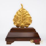 Tượng lá bồ đề dát vàng 24k ACT GOLD ISO 9001:2015 (Mẫu 2)