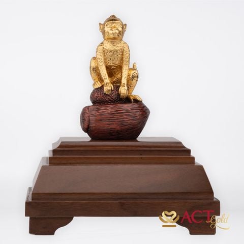 Quà tặng Tượng Khỉ dát vàng 24k ACT GOLD ISO 9001:2015