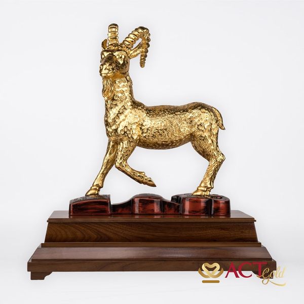 Quà tặng Dê Cát Tường dát vàng 24k ACT GOLD ISO 9001:2015 (Mẫu 4)