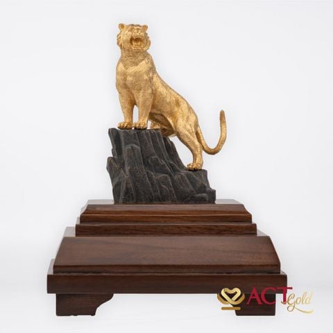 Quà tặng Hổ Phú Quý dát vàng 24k ACT GOLD ISO 9001:2015