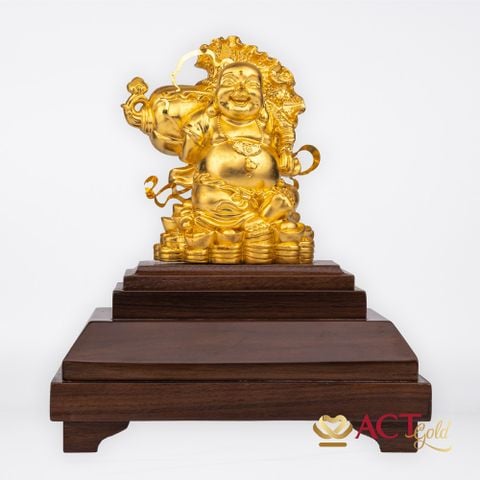 Quà tặng Phật Di Lặc dát vàng 24k ACT GOLD ISO 9001:2015