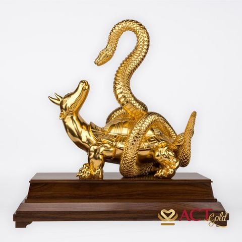 Quà tặng Huyền Vũ dát vàng 24k ACT GOLD ISO 9001:2015
