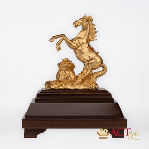 Quà tặng Ngựa Chiến Thắng dát vàng 24k ACT GOLD ISO 9001:2015