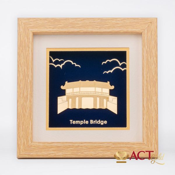 Tranh Chùa Cầu dát vàng 24k ACT GOLD ISO 9001:2015