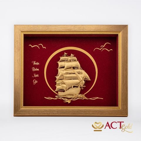 Tranh Thuyền dát vàng 24k ACT GOLD ISO 9001:2015