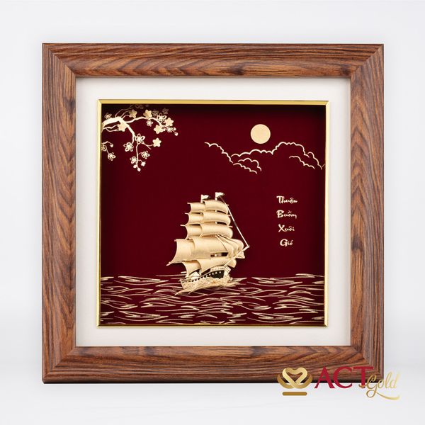 Tranh Thuyền dát vàng 24k ACT GOLD ISO 9001:2015