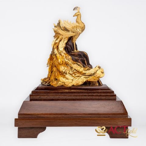 Quà tặng Chim Phượng Hoàng dát vàng 24k ACT GOLD ISO 9001:2015(Mẫu 2)