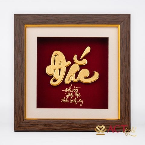 Quà tặng Tranh Chữ Đắc dát vàng 24k ACT GOLD ISO 9001:2015