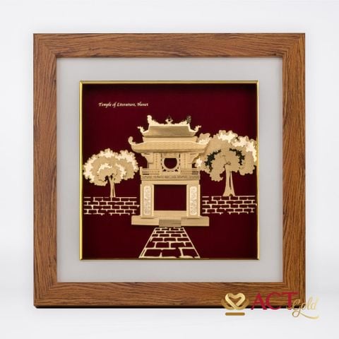 Quà tặng Tranh Khuê Văn Các dát vàng 24k ACT GOLD ISO 9001:2015