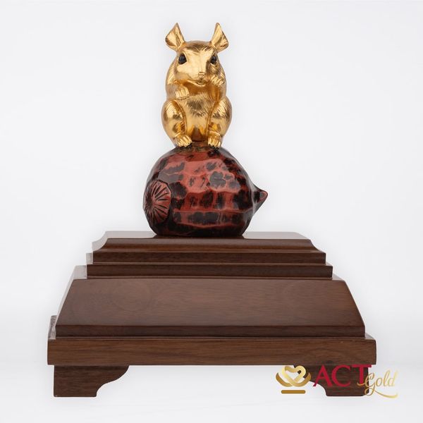 Quà tặng Chuột dát vàng 24k ACT GOLD ISO 9001:2015