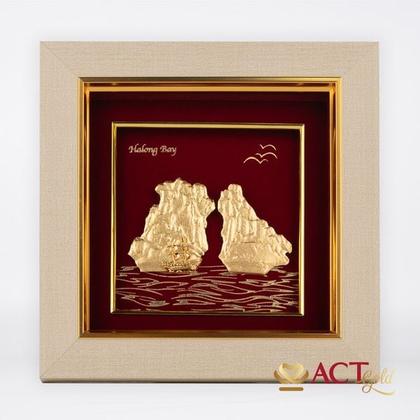 Tranh Vịnh Hạ Long dát vàng 24k ACT GOLD ISO 9001:2015