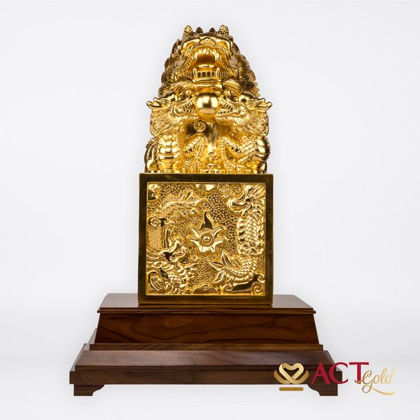 Quà tặng Ấn Rồng dát vàng 24k ACT GOLD ISO 9001:2015