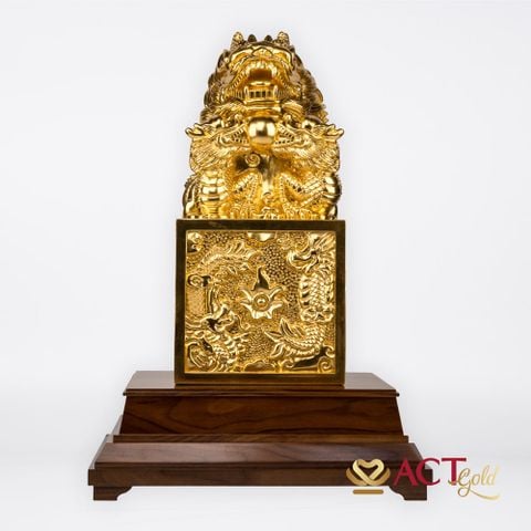Quà tặng Ấn Rồng dát vàng 24k ACT GOLD ISO 9001:2015