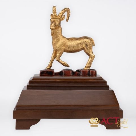 Quà tặng Dê Cát Tường dát vàng 24k ACT GOLD ISO 9001:2015 (Mẫu 3)