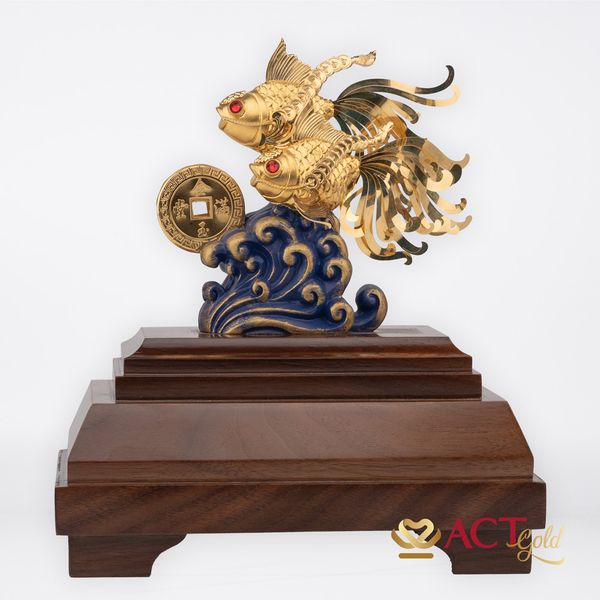 Quà tặng Kim Ngư dát vàng 24k ACT GOLD ISO 9001:2015