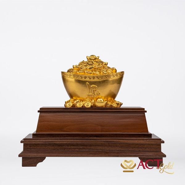 Quà tặng Kim Nguyên Bảo dát vàng 24k ACT GOLD ISO 9001:2015