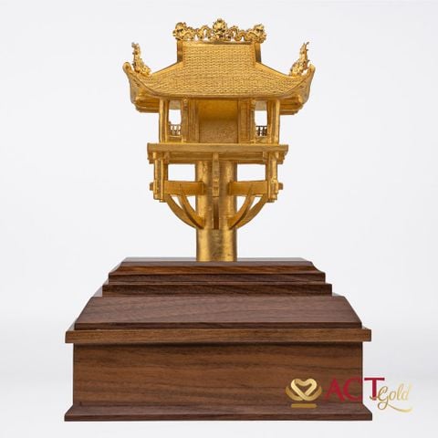 Quà tặng Chùa Một Cột dát vàng 24k ACT GOLD ISO 9001:2015