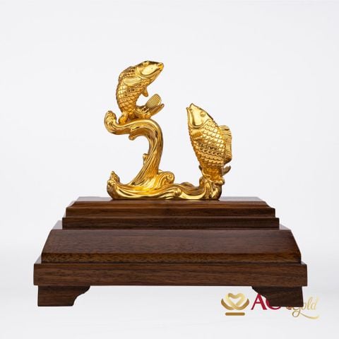 Quà tặng Song Ngư dát vàng 24k ACT GOLD ISO 9001:2015 (mẫu 1)