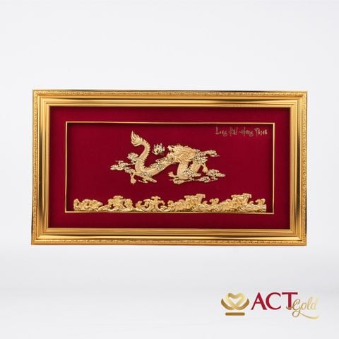 Quà tặng Tranh Rồng dát vàng 24k ACT GOLD ISO 9001:2015