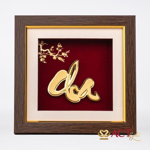 Quà tặng Tranh Chữ Cha dát vàng 24k ACT GOLD ISO 9001:2015
