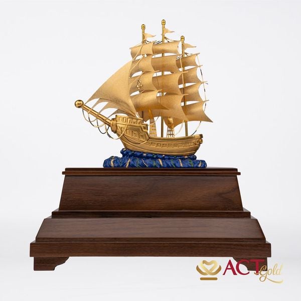 Quà tặng Thuyền Buồm mạ vàng 24k ACT GOLD ISO 9001:2015