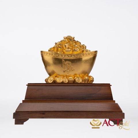 Quà tặng Kim Nguyên Bảo dát vàng 24k ACT GOLD ISO 9001:2015