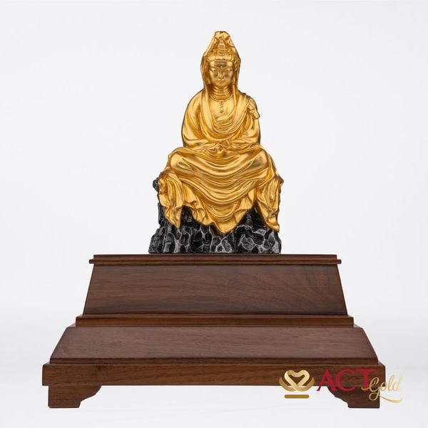 Tượng Quán Thế Âm Bồ Tát dát vàng 24k ACT GOLD ISO 9001:2015