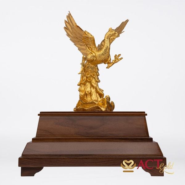 Quà tặng Chu Tước dát vàng 24k ACT GOLD ISO 9001:2015 (mẫu 1)