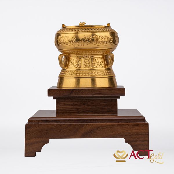 Tượng Trống Đồng dát vàng 24k ACT GOLD ISO 9001:2015