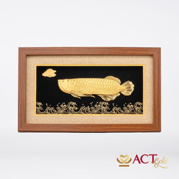Tranh Cá Rồng dát vàng 24k ACT GOLD ISO 9001:2015