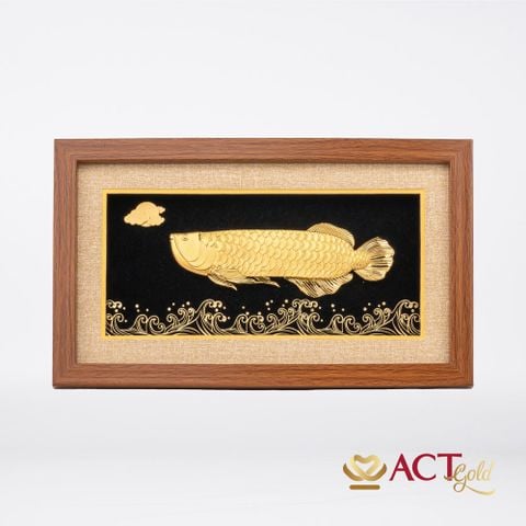 Tranh Cá Rồng dát vàng 24k ACT GOLD ISO 9001:2015
