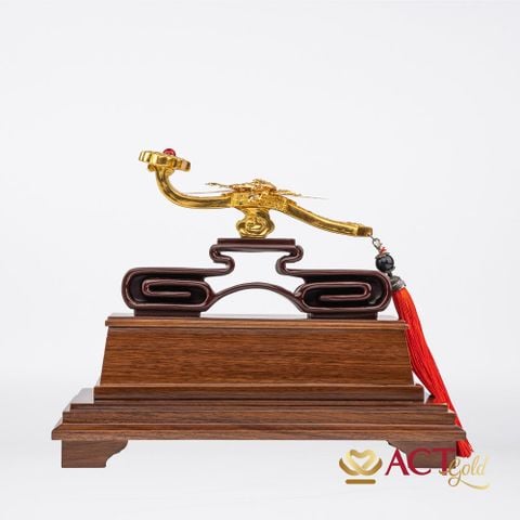 Quà tặng Gậy Như Ý dát vàng 24k ACT GOLD ISO 9001:2015